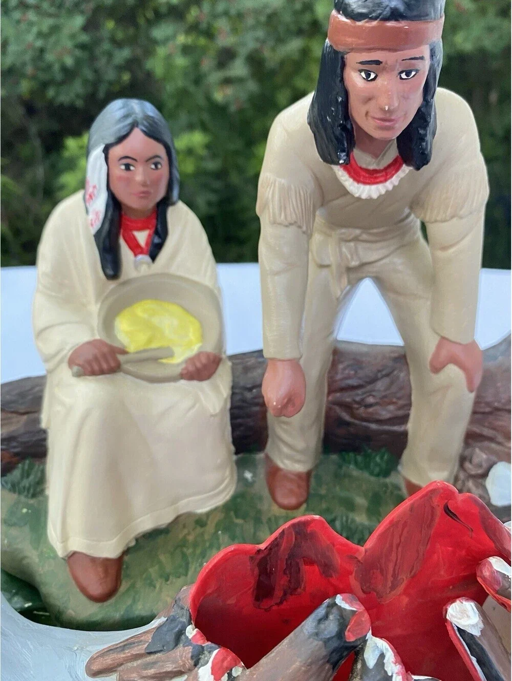 Tampa Bay Mold Company Native American Campfire Light, 1993 (Light Not Include)